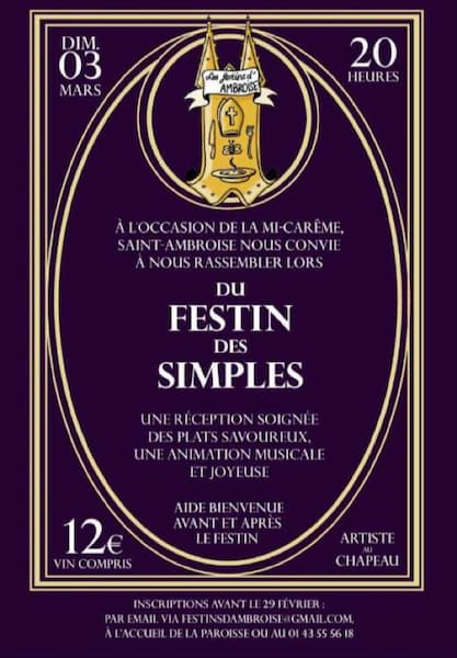 Festin d'Ambroise, Festin des Simples