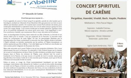 Fip du 2ème dimanche de Carême 2024, flyer