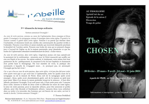 Feuille paroissiale du 5ème dimanche