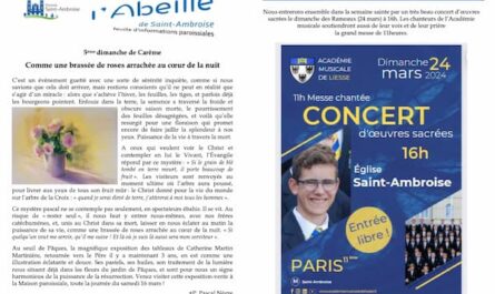 Fip du 5ème dimanche de Carême 2024, flyer