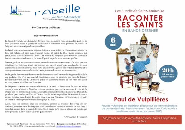 Feuille paroissiale du 6ème dimanche de Pâques