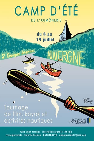 Camp d'été de l'aumônerie 2024, affiche