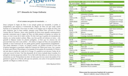FIP 11eme dimanche du Temps ordinaire 2024 flyer