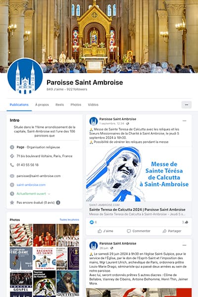 Paroisse Saint-Ambroise Paris Facebook Horaires