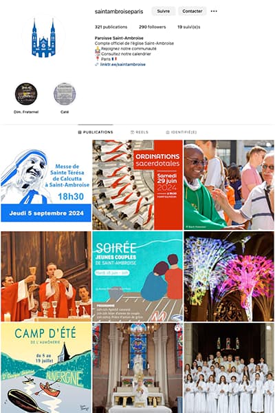 Réseaux Instagram Saint Ambroise - horaires Saint Ambroise