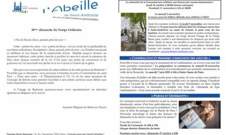 FIP 30eme dimanche du Temps ordinaire 2024 flyer