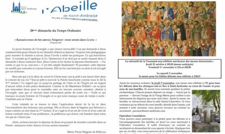 Fip 28eme dimanche 2024 Temps ordinaire flyer