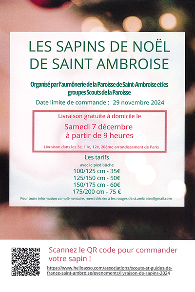 Sapins de Noël 2024, affiche