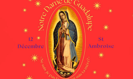 Vierge de Guadalupe, messe solennelle 2025, bannière