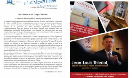 Feuille paroissiale du 26e dimanche TO 2025