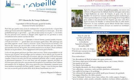 Feuille paroissiale du 29e dimanche TO 2025