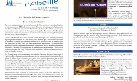 Feuille paroissiale du 3e dimanche de l'Avent