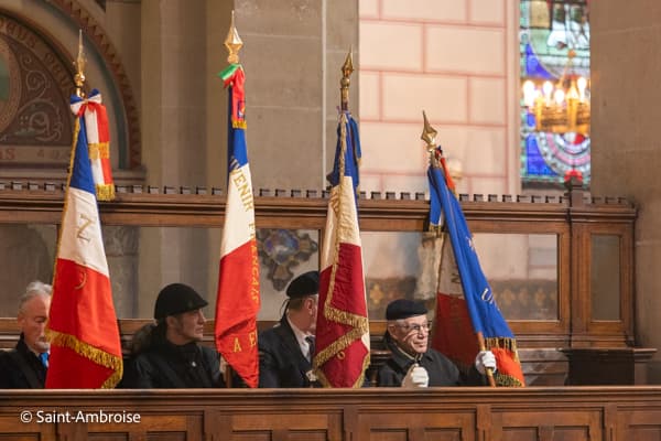 Souvenir Français, messe pour les morts pour la France à Saint Ambroise
