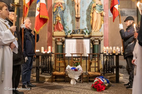 Souvenir Français, messe pour les morts pour la France à Saint Ambroise