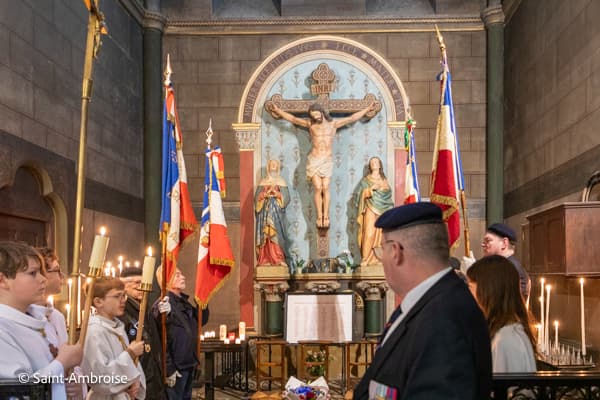 Souvenir Français, messe pour les morts pour la France à Saint Ambroise