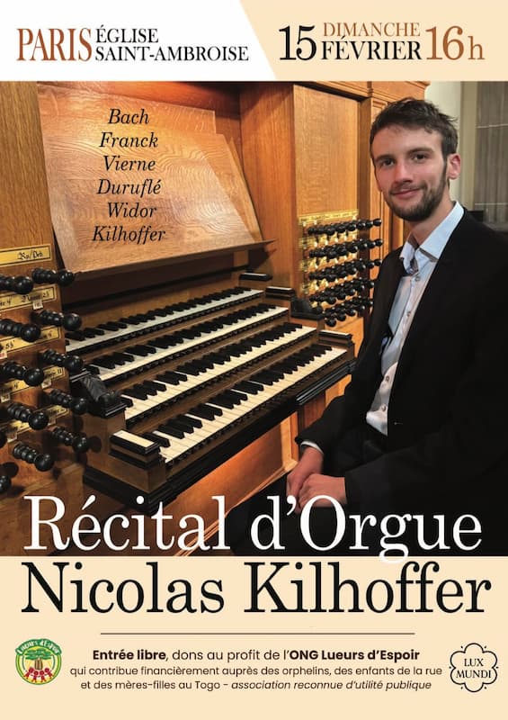 CONCERT-KILHOFFER-Affiche Récital d'orgue, affiche