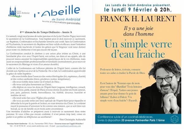 Feuille paroissiale – 4e dimanche du Temps Ordinaire – Année A