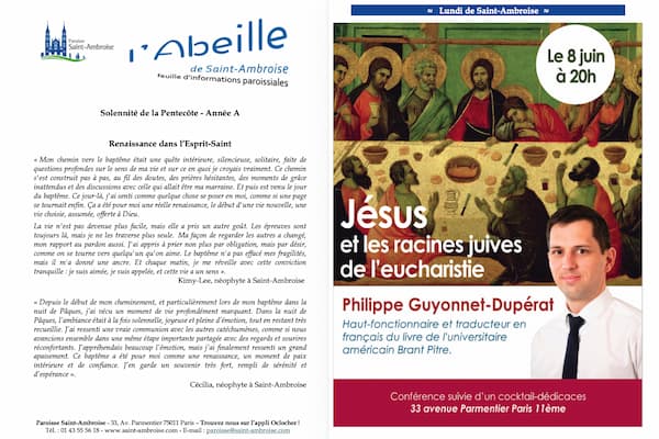 Feuille paroissiale – Solennité de la Pentecôte – Année A